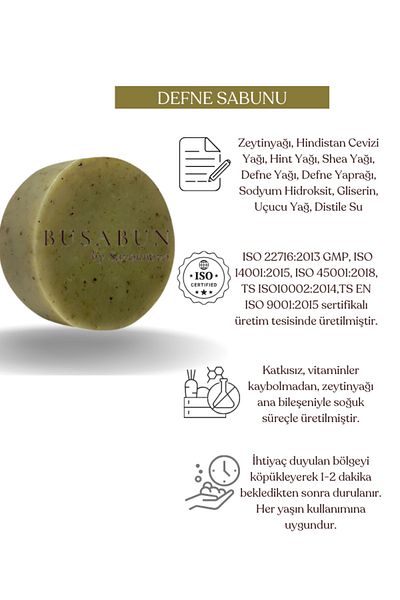 Kozmetigo Laurel Soap Natural and Additive-Free Soap 100 GR