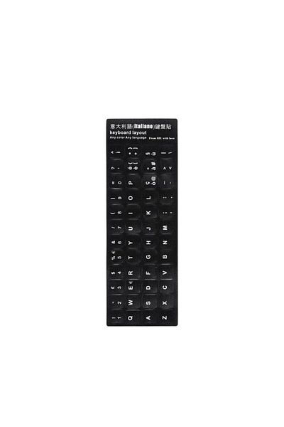 Choice Black Italiano English Spanish Italian Korean Keyboard Stickers Frosted PVC Language Keyboard Sticke
