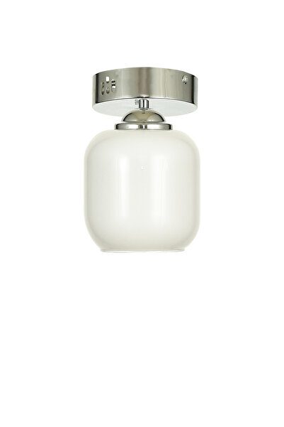 Avizemoda Siena Tekli Plafonyer Beyaz Camlı Salon Oturma Odası Modern Avize -...