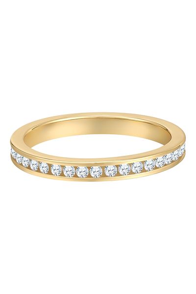 Rafaela Donata Silberring Ring Sterling Silber Gelbgold Zirkonia Weiß