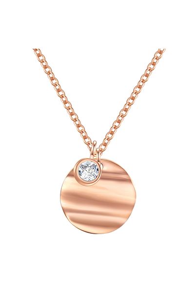 eastside Edelstahlhalskette Kette Mit Anhänger Edelstahl Roségold Zirkonia Weiß