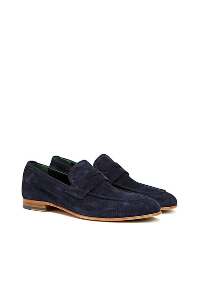George Hogg Lacivert Erkek Deri Loafer