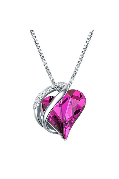 Rafaela Donata Silberhalskette Kette Mit Anhänger Sterling Silber Verziert Mit Kristallen Von Swarovski® Amethyst W