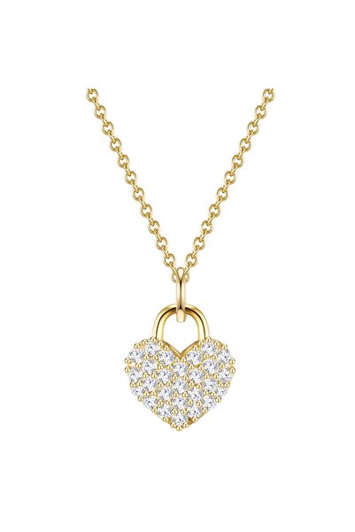 Glanzstücke München Silberhalskette Kette mit Anhänger Sterling Silber gelbgo...