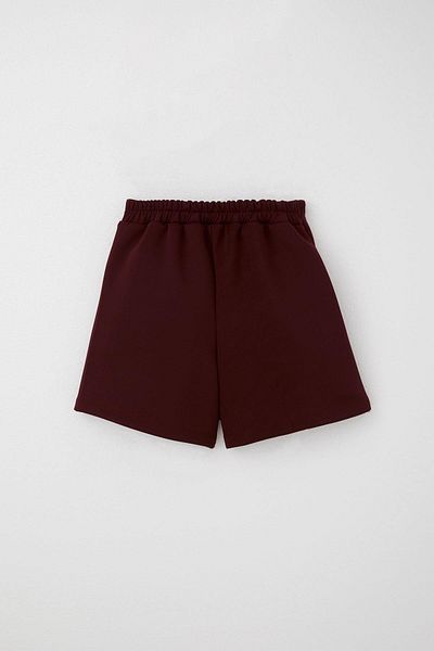 Breeze Pantaloni scurți pentru fete, fustă, accesorii cu nasturi, talie elastică, 6-12 ani, roșu claret