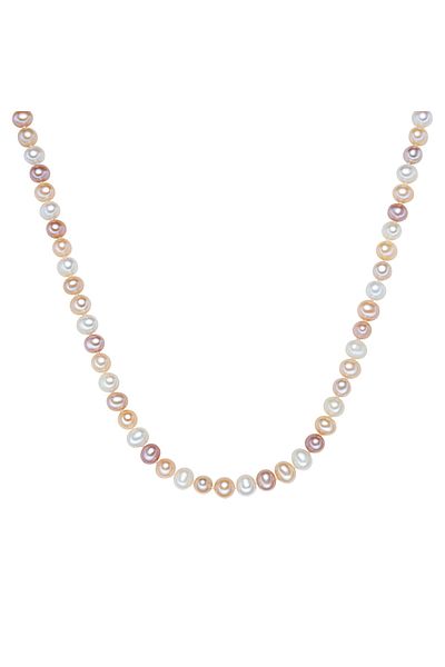 Valero Pearls Silberhalskette Kette Sterling Silber Süßwasser-Zuchtperle multicolor