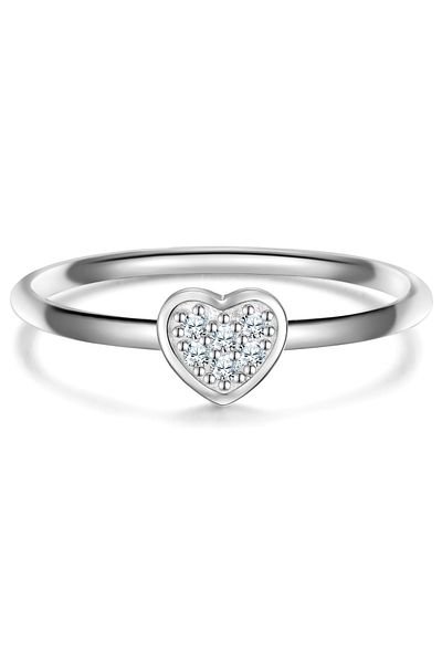 Glanzstücke München Silberring Ring Sterling Silber Zirkonia Weiß