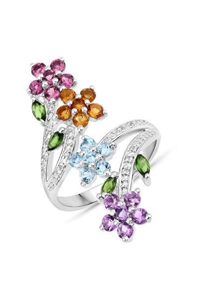 Rafaela Donata Edelsteinring Ring Sterling Silber Edelsteine multicolor