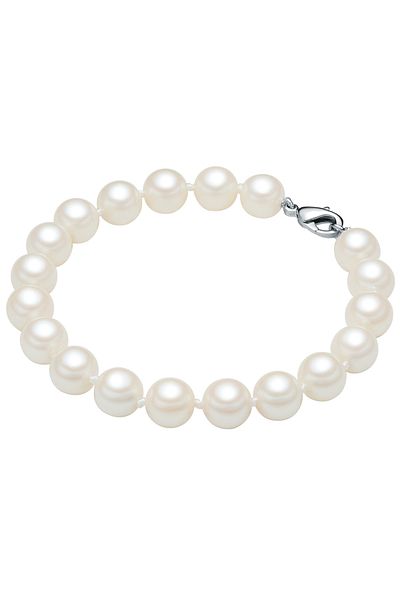 Lulu & Jane Perlenarmband Armband Muschelkernperle Weiß