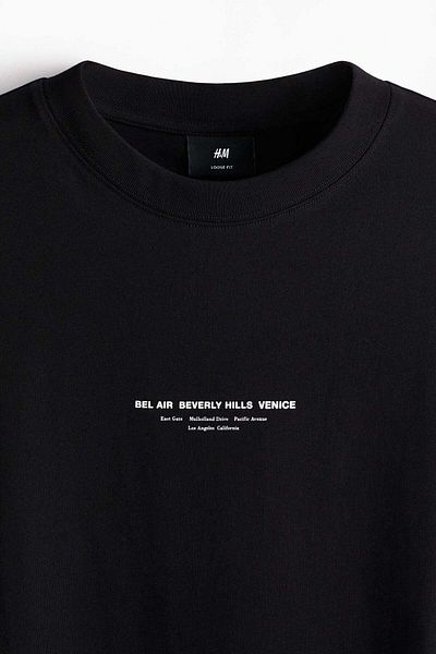 H&M Loose Fit Printed T-shirt