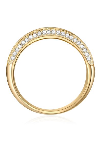 Rafaela Donata Silberring Ring Sterling Silber Gelbgold Zirkonia Weiß