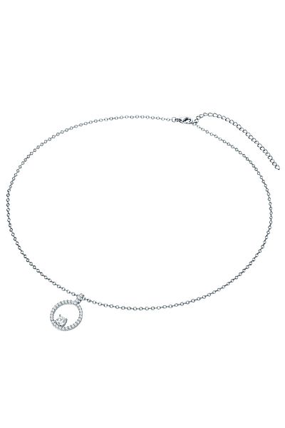 Lulu & Jane Kette Mit Kristallen Von Swarovski® Kette Mit Anhänger Verziert Mit Kristallen Von Swarovski® Weiß