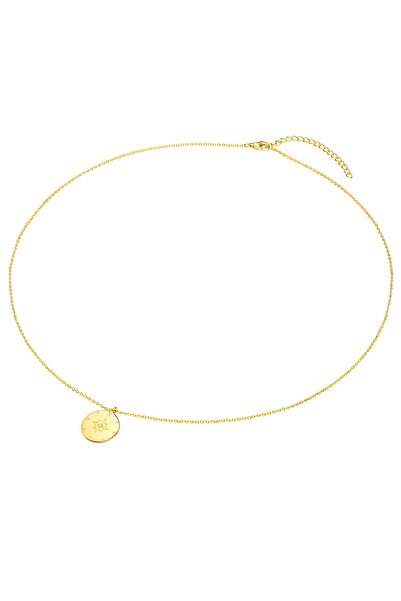 Lulu & Jane Diamanthalskette Kette mit Anhänger Sterling Silber gelbgold Diamant weiß