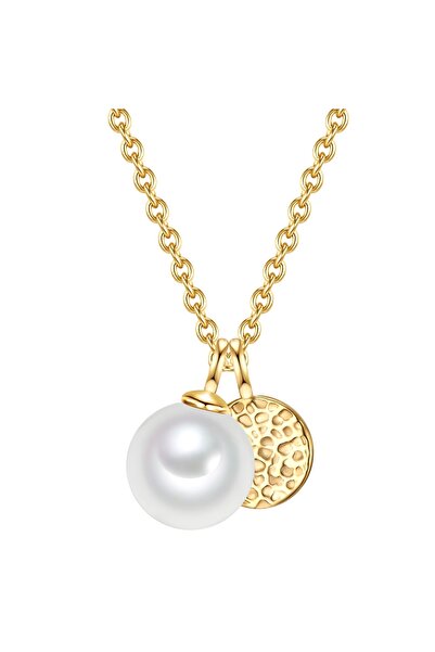 Valero Pearls Silberhalskette Kette mit Anhänger Sterling Silber gelbgold Süß...