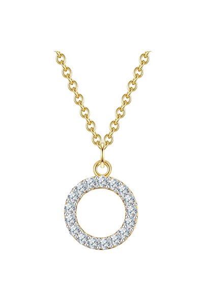 Glanzstücke München Silberhalskette Kette mit Anhänger Sterling Silber gelbgo...