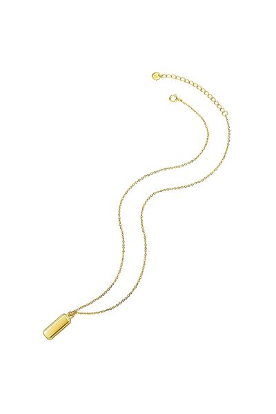 Glanzstücke München Silberhalskette Kette Mit Anhänger Sterling Silber Gelbgold