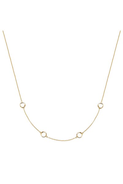 Glanzstücke München Silberhalskette Kette mit Anhänger Sterling Silber gelbgold