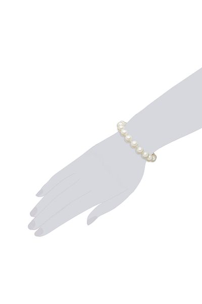 Lulu & Jane Perlenarmband Armband Muschelkernperle Weiß