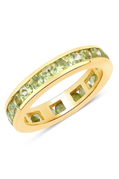 Rafaela Donata Edelsteinring Ring Sterling Silber gelbvergoldet Peridot grün
