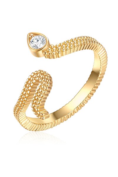 Lulu & Jane Ring mit Kristallen von Swarovski® Ring gelbgold verziert mit Kri...