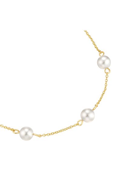 Rafaela Donata Silberarmband Armband Sterling Silber Gelbgold Perlmutt Weiß