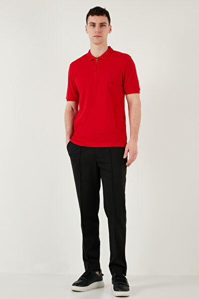 Buratti Cotton Regular Fit Half Zipper Polo Neck t Shirt Men's Polo Yak t Shirt 5903008