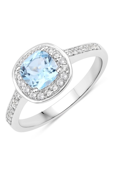 Rafaela Donata Edelsteinring Ring Sterling Silber Blautopas Topas weiß