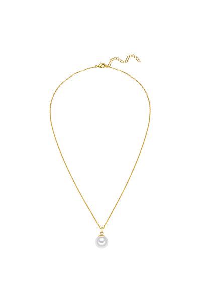 Rafaela Donata Silberhalskette Kette Mit Anhänger Sterling Silber Gelbgold Muschelkernperle Weiß