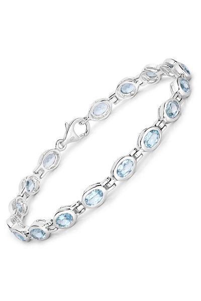 Rafaela Donata Edelsteinarmband Armband Sterling Silber Blautopas