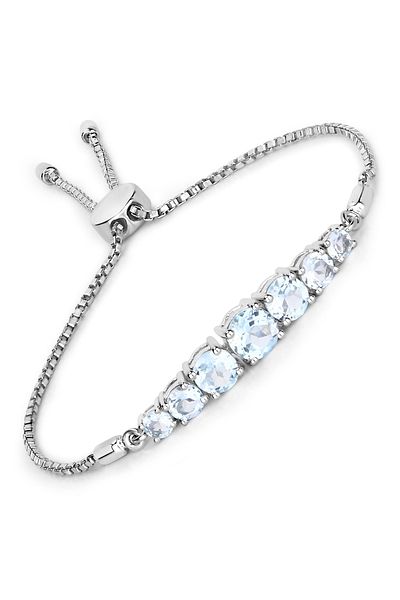 Rafaela Donata Edelsteinarmband Armband Sterling Silber Blautopas