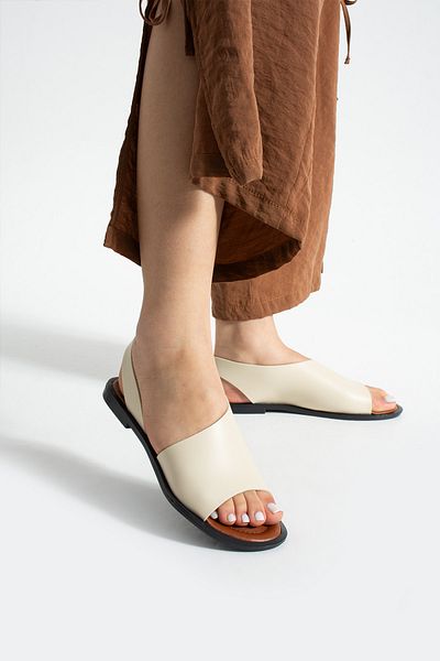 Moda Devrin Beige Light Ballerina Sandals Summer Shoes
