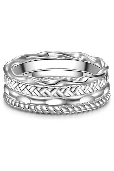 Glanzstücke München Silberring 4er Set Ringe Sterling Silber