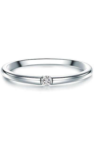 Trilani Diamantring Ring Sterling Silber Diamant Weiß
