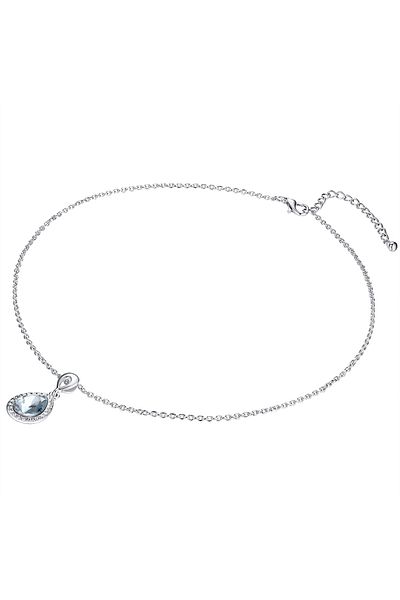 Lulu & Jane Kette Mit Kristallen Von Swarovski® Kette Mit Anhänger Verziert Mit Kristallen Von Swarovski® Weiß G