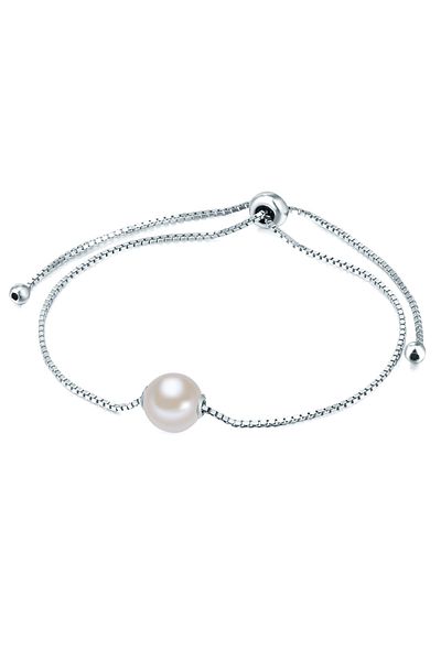 Valero Pearls Silberarmband Armband Sterling Silber Süßwasser-Zuchtperle weiß