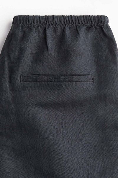 H&M Straight linen-blend trousers