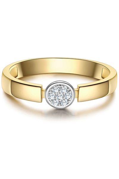 Rafaela Donata Silberring Ring Sterling Silber Bicolor Zirkonia Weiß