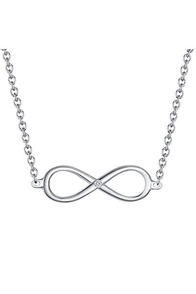 Lulu & Jane Diamanthalskette Kette mit Anhänger Sterling Silber Diamant weiß