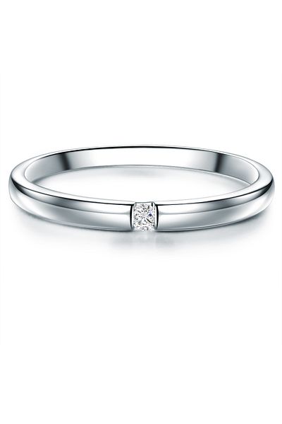 Trilani Silberring Ring Sterling Silber Topas Weiß