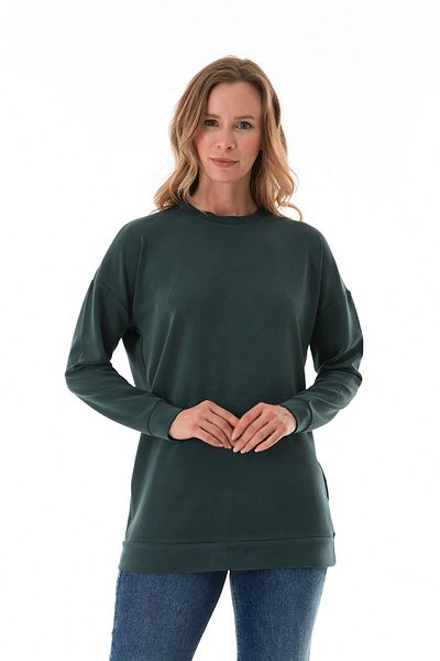 Fulla Moda Basic Crew Neck Modal Tunic