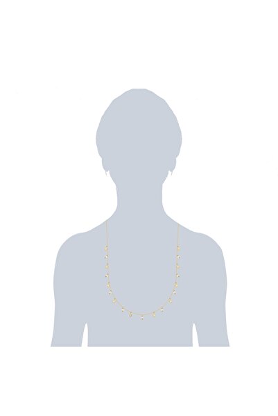 Lulu & Jane Perlenhalskette Kette gelbgold Muschelkernperle weiß