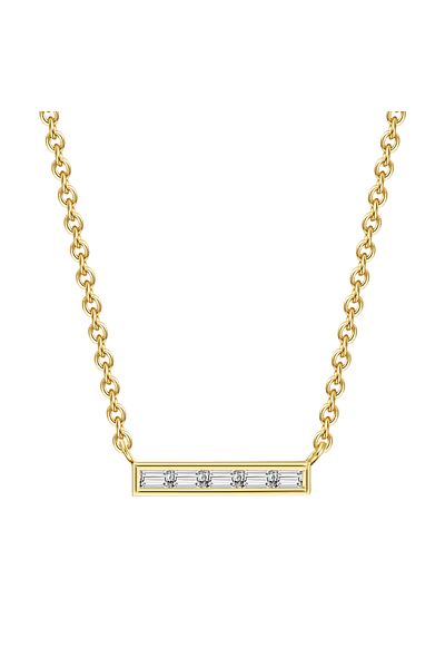 Glanzstücke München Silberhalskette Kette Mit Anhänger Sterling Silber Gelbgold Zirkonia Weiß