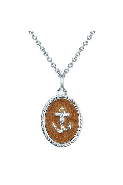 STRANDGLÜCK Silberhalskette Kette Mit Anhänger Sterling Silber Sand