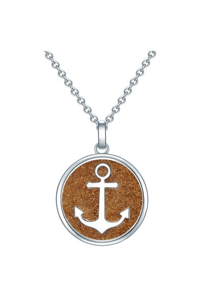 STRANDGLÜCK Silberhalskette Kette Mit Anhänger Sterling Silber Sand