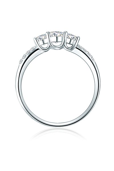 Trilani Silberring Ring Sterling Silber Zirkonia Weiß