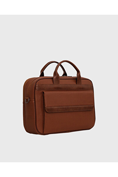 Alone Веганська шкіряна сумка для документів з відділенням для ноутбука 15,4-15,6 дюйма 1017 Unisex Taba