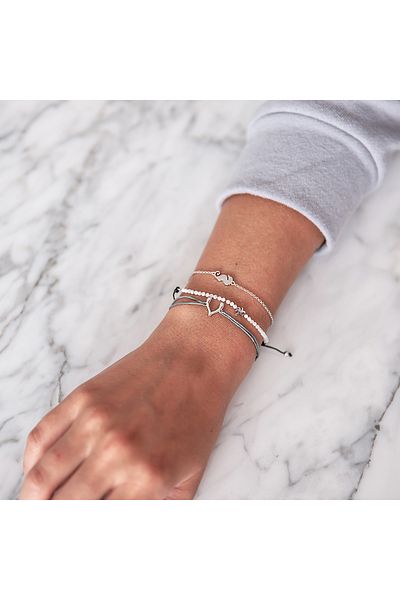Glanzstücke München Textilarmband Armband Sterling Silber