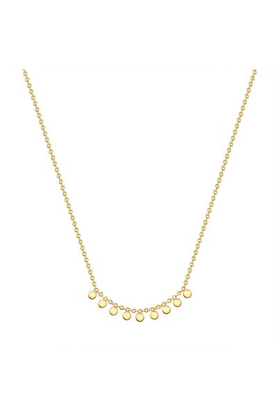 Glanzstücke München Silberhalskette Kette mit Anhänger Sterling Silber gelbgold