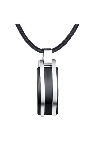 True Rebels Lederhalskette Kette Mit Anhänger Edelstahl