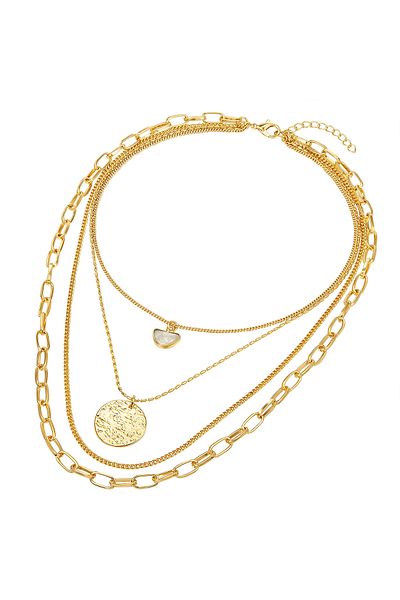 Lulu & Jane Modeschmuckhalskette Kette Gelbgold